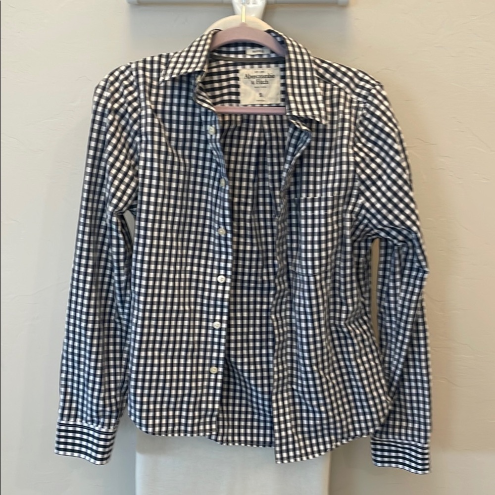A&F Men’s Blue Checkered Shirt